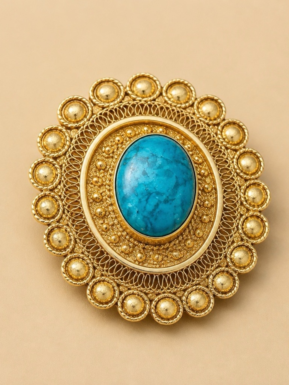 Jerusalem Vintage Eliat Stone Collectible Brooch